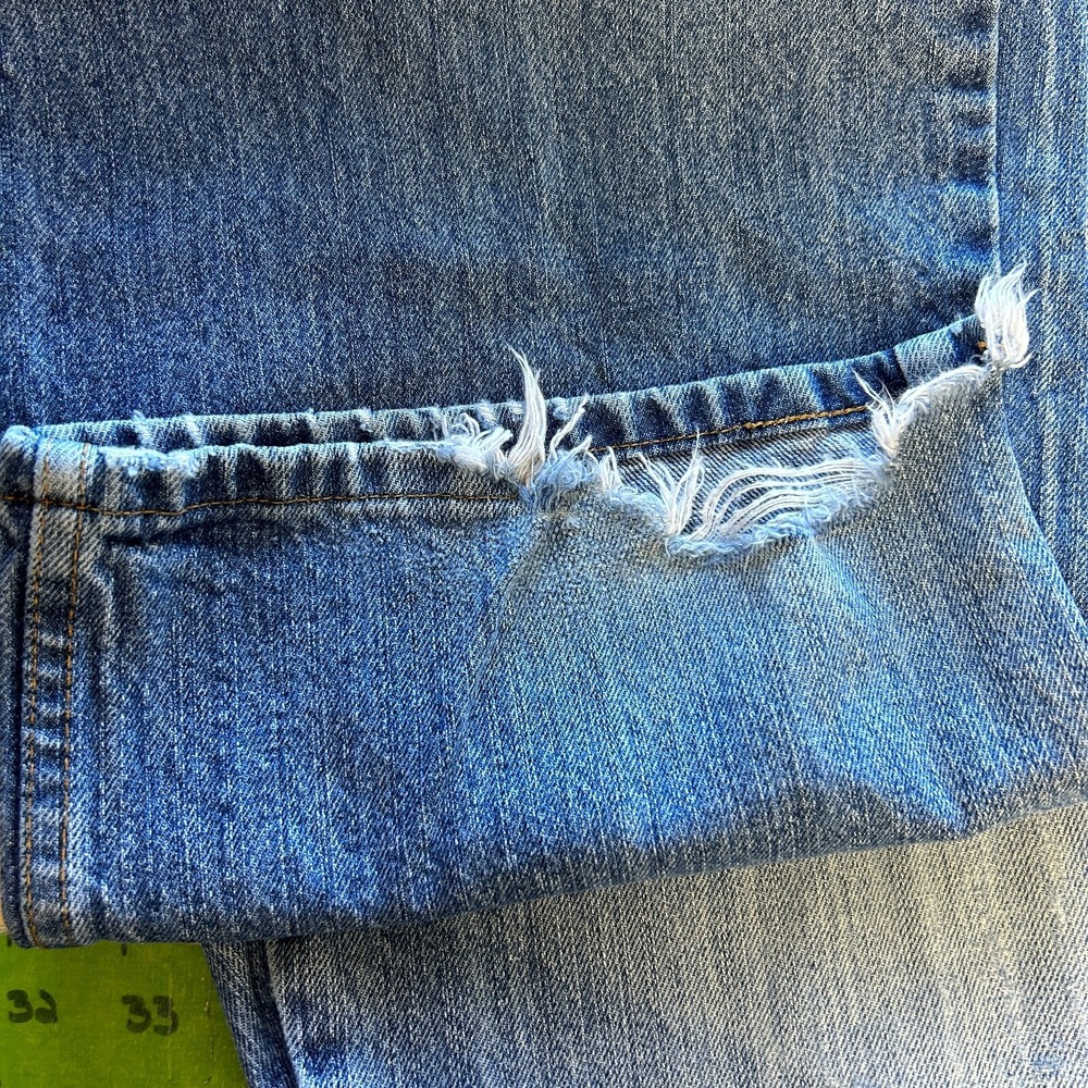 VTG Y2K Platinum FUBU Harlem Globetrotters 38x34 Loose Denim Jeans Distressed - Picture 7 of 13
